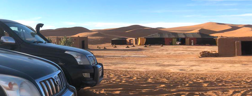 Partez 3 jours en excursion 4x4 de Mhamid vers l'Erg Chegaga. Dunes de 300m ! Dormez en bivouac et vivez la magie du désert marocain !